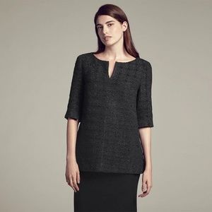 MM LaFleur Mitford Top- Onyx Tweed